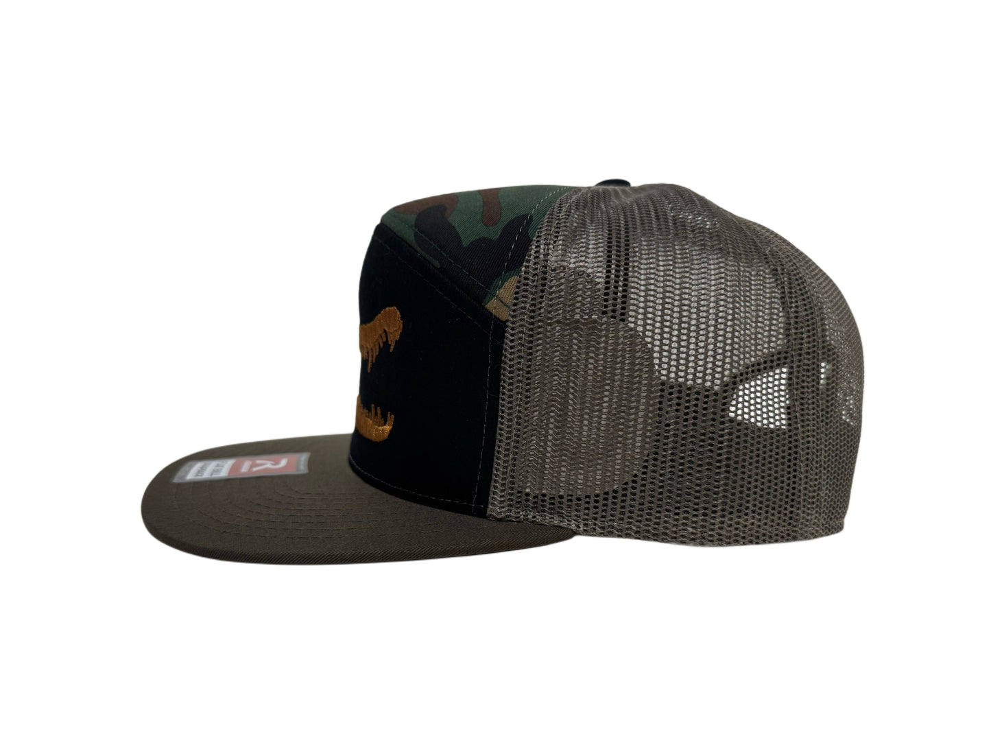 Gator Skull Camo Hat | 7 panel | Black Cypress Outfitters