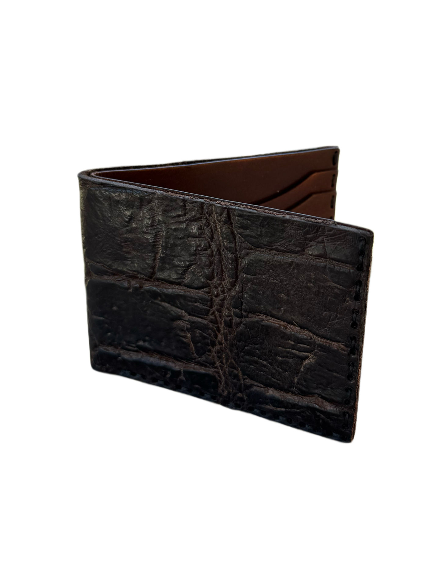 Brown Alligator Wallet | Real Leather | Black Cypress Outfitters