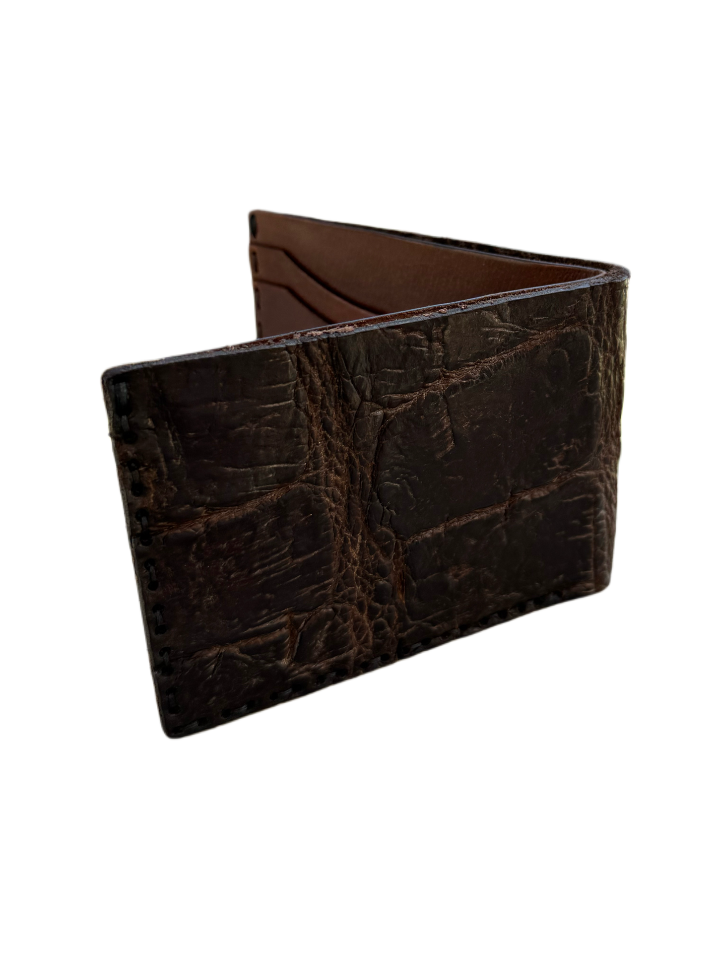 Brown Alligator Wallet | Real Leather | Black Cypress Outfitters
