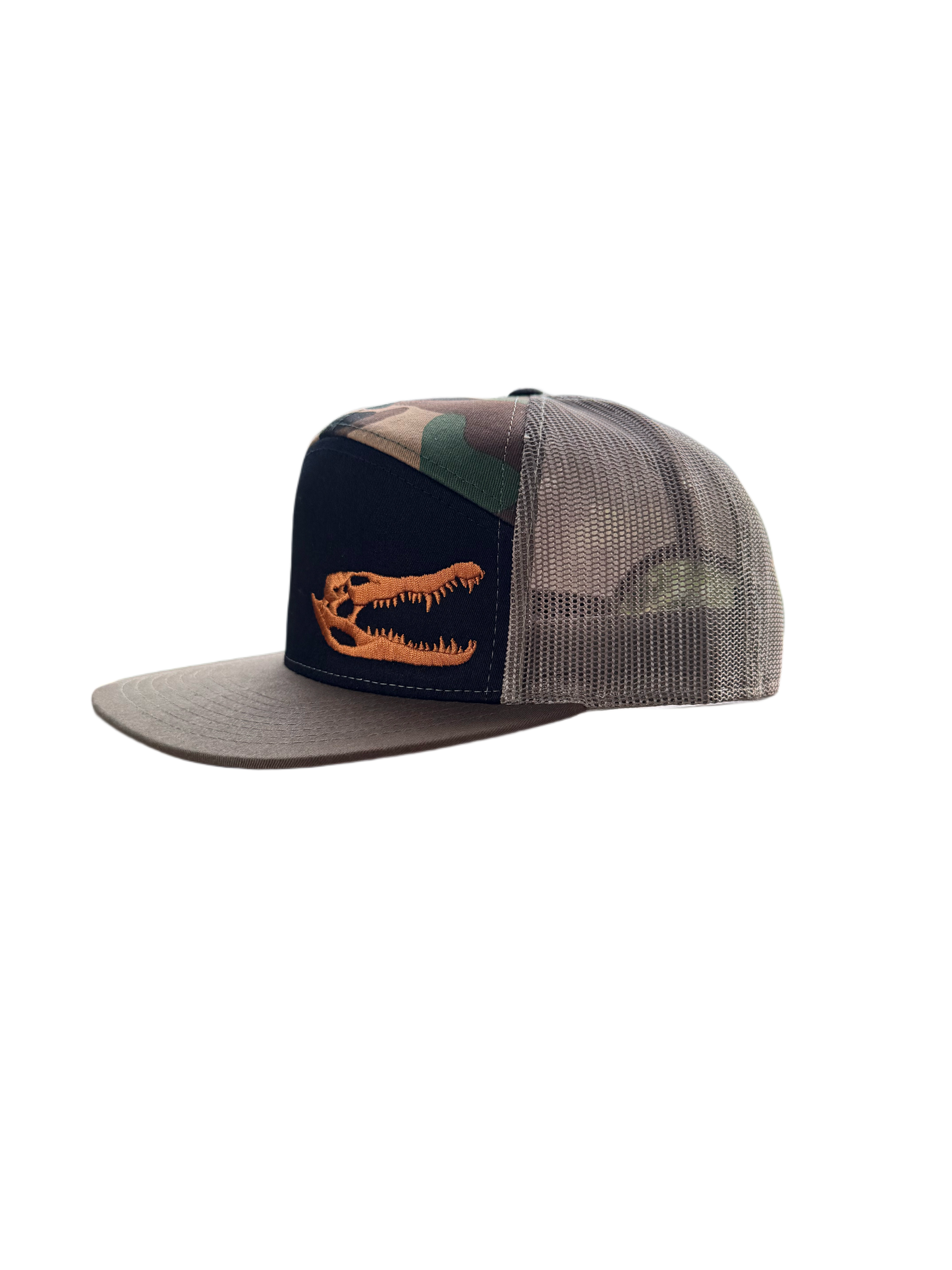 Gator Skull Camo Hat | 7 panel | Black Cypress Outfitters